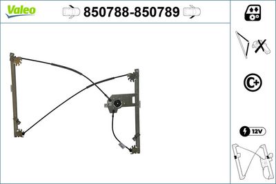 RENAULT CAM MEKANIZMASI ELEKTRIKLI ON SAG CLIO III 1,5 05> – VALEO 850789