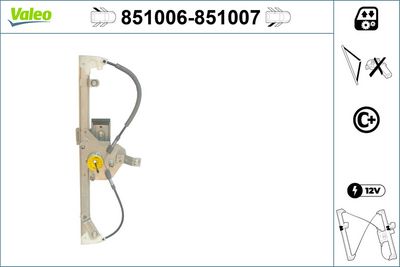 MERCEDES CAM MEKANIZMASI ARKA SAG MERCEDES C SERISI (04 07) – VALEO 851007