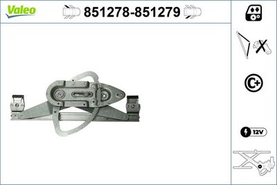 FORD CAM MEKANIZMASI (ARKA) / (SAG) FORD / VOLVO CMAX (2 / 2007>) / FOCUS II (11 / 2004> 3 / 2011) / KUGA – VALEO 851279