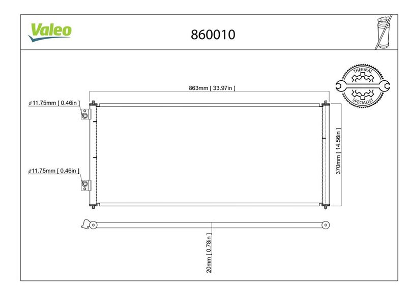 FORD KLIMA RADYATORU (KONDANSER) TRANSIT V184 2.0TDCI / 2.4 TDCI 00>06