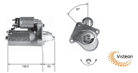 FORD MARS MOTORU 12V 11DIS C-MAX FOCUS II-III  07>17 MONDEO IV 07>14 1.6 TDCI TOURNEO CONNECT 1.6 TDCI 14