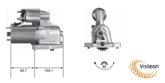 FORD MARS MOTORU 12V 22DIS 1,4KW 2,5 DURATEC MONDEO III 01>07