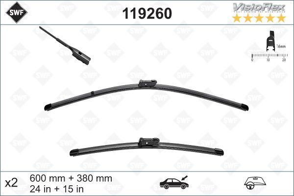 (SWF) SİLECEK SÜPÜRGESİ (X2) POLO VI (600+380) – VL119260