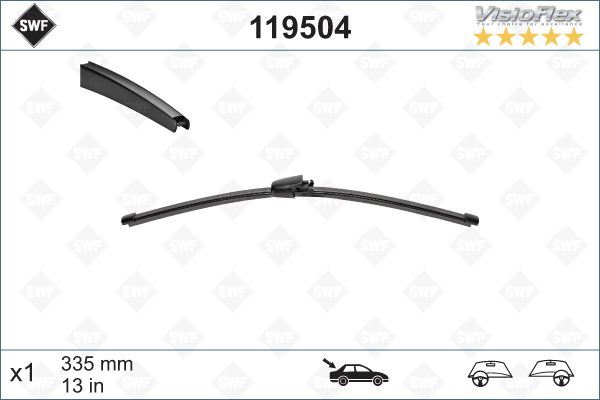 (SWF) SİLECEK SÜPÜRGESİ 335MM ARKA VW POLO-GOLF V – VL119504