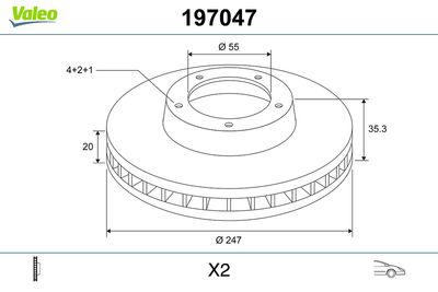 FREN DİSKİ CITROEN C1 05 – 1.0İ 1.4 HDİ ÖN HAVALI (TK) – VL197047