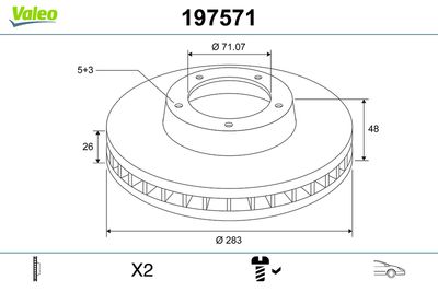FREN DİSKİ (ÖN) (X2) CITROEN C4 PICASSO II – VL197571