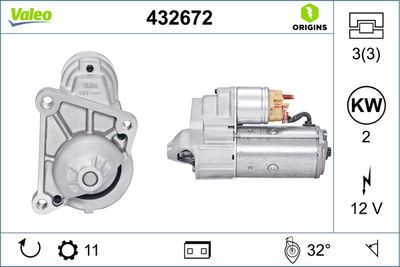MARŞ MOTORU 12V 11DİŞ RENAULT R9 R11 R19 R21 CLIO I-II MEGANE I TRAFIC KANGOO LAGUNA I MASTER II – VL432672