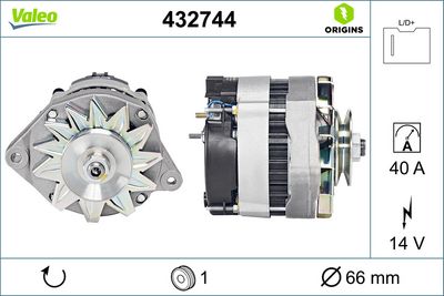 ALTERNATÖR PEUGEOT 504 505  J5  404  J9 J7 – VL432744