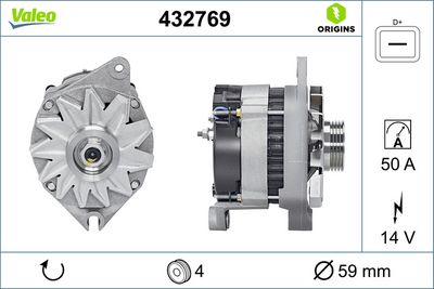 ALTERNATÖR 12V 50A A13N240 CITROEN/PEUGEOT/FIAT/MITSUBISHI – VL432769