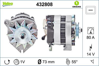 ALTERNATÖR 12V 80A CITROËN CX I-II C25 PEUGEOT J5 FIAT DUCATO PARTNER BIPPER – VL432808