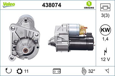 MARŞ MOTORU 12V 11 DIS 1,4KW RENAULT KANGO-CLIO II 1,9 96–> – VL438074