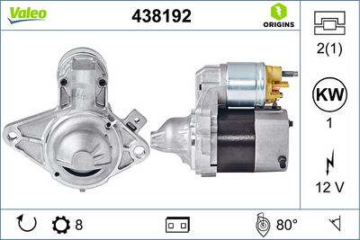 MARŞ MOTORU 12V 8DİŞ CITROËN C1 (PM_, PN_)PEUGEOT 107 (PM_, PN_)TOYOTA AYGO (_B1_) – VL438192