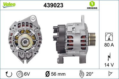 ALTERNATÖR 12V 80A CITROËN XANTIA PEUGEOT 405 II 306 BOXER FIAT DUCATO CITROËN JUMPER – VL439023