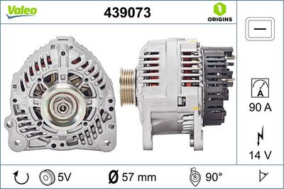ALTERNATÖR 12V 90A AUDI 80 VW PASSAT GOLF III-IV PASSAT  A4-80  SKODA FELICIA I-II – VL439073