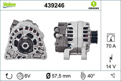 ALTERNATÖR 12V 70A PEUGEOT 306 CITROËN BERLINGO PARTNER XSARA 206 FIAT SCUDO – VL439246