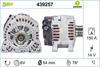 ALTERNATÖR CITROËN XANTIA PEUGEOT 406 206 306 XSARA BERLINGO PARTNER 307 C5 I BOXER JUMPER – VL439257