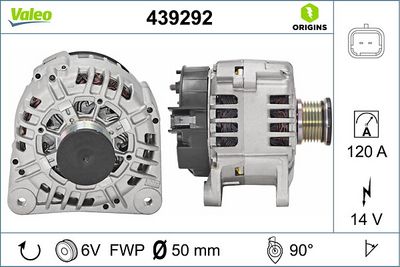 ALTERNATÖR 12V 120A VOLVO S40 I V40 MITSUBISHI CARISMA OPEL VIVARO A RENAULT LAGUNA I-II MOVANO MAST ER II TRAFIC II – VL439292