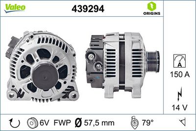 ALTERNATÖR 12V 150A SUZUKI VITARA CITROËN JUMPER PEUGEOT 206 307 C5 I BOXER DUCATO GRAND VITARA II – VL439294