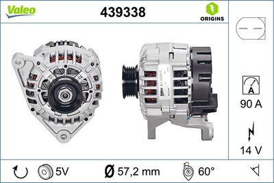 ALTERNATÖR 12V 90A AUDI A4-A6 VW PASSAT  SKODA SUPERB I A3 SEAT TOLEDO III  SCIROCCO – VL439338