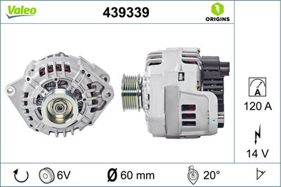 ALTERNATÖR 12V 120A PEUGEOT BOXER II -CITROEN JUMPER II 2,8HDI 03>06 FIAT DUCATO 2,8JTD/2,3JTD 02>06 – VL439339
