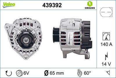 ALTERNATÖR 12V 140A AUDI A6 – A4 SKODA SUPERB I VW PASSAT (B5, 9F8) – VL439392