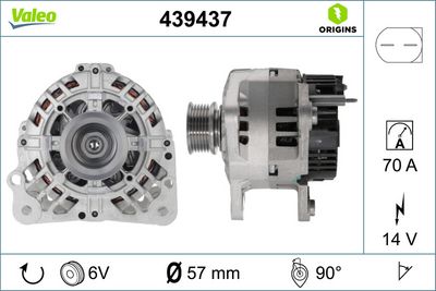 ALTERNATÖR 12V 70A VW GOLF III-IV-V POLO SKODA OCTAVIA II BORA SEAT LEON FABIA I IBIZA III-IV – VL439437