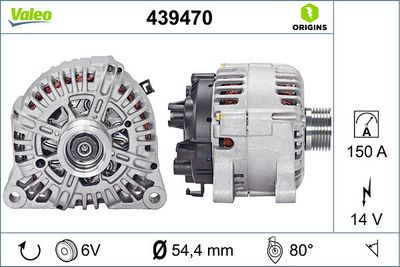 ALTERNATÖR 12V 150A RENAULT LAGUNA I-II CITROËN XANTIA ESPACE III PEUGEOT 607 406 CLIO II C5 I C8 – VL439470