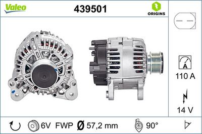ALTERNATÖR VW CADDY III-IV SKODA OCTAVIA II JETTA III-IV CRAFTER YETI TRANSPORTER V-VI GOLF V A3 PAS SAT AMAROK POLO FABIA II – VL439501