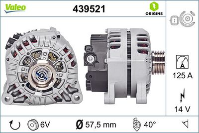 ALTERNATÖR 12V 120A PEUGEOT 106 II CITROËN C3 I 308 I PARTNER XSARA BERLINGO 307 C5 I 206 C2 1007 BO XER C-ELYSEE 301 – VL439521
