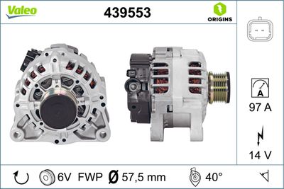 ALTERNATÖR 12V 97A CITROEN JUMPER 2,0HDI 02–> FIAT DUCATO 1,9TD/2,0JTD 02–> PEUGEOT BOXER – VL439553
