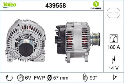 ALTERNATÖR 12V 180A VW PASSAT SKODA SUPERB II CRAFTER YETI TRANSPORTER V OCTAVIA II – VL439558