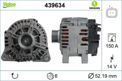 ALTERNATÖR CITROËN C5 II (RC_) C5 II Break (RE_) C5 III (RD_) C5 III Break (RW_) (DF-PSA) C5 – VL439634