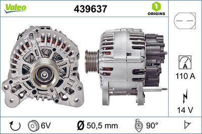 ALTERNATÖR VW POLO GOLF V JETTA III SKODA OCTAVIA AUDI A3 PASSAT GOLF VI – VL439637
