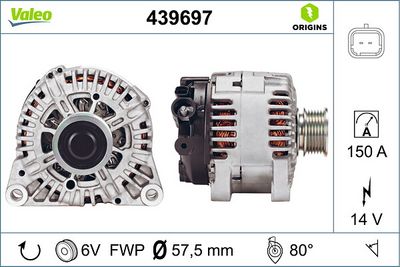 ALTERNATÖR 12V 150A CITROËN C-CROSSER (EP_)PEUGEOT 4007 (VU_, VV_)CITROËN C-CROSSER ENTERPRISE – VL439697