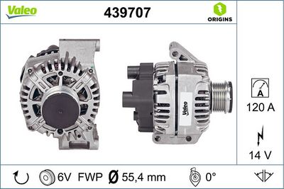 ALTERNATÖR FIAT PUNTO EVO FIORINO DOBLO CITROËN NEMO PEUGEOT BIPPER  GRANDE PUNTO 500C QUBO EGEA – VL439707