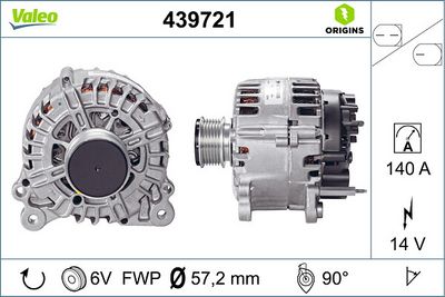 ALTERNATÖR VW POLO (6R1, 6C1) SEAT IBIZA IV SKODA ROOMSTER (5J)  FABIA II – VL439721