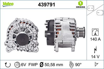 ALTERNATÖR VW TRANSPORTER V-VI CRAFTER SKODA YETI AUDI Q3 LEON AMAROK GOLF VI-VII LEON A3 OCTAVIA II I SCIROCCO PASSAT SUPERB III TIGUAN CADDY IV – VL439791