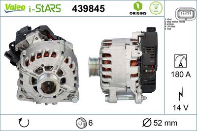 ALTERNATÖR START-STOP 12V 180A CITROEN BERLINGO C4 C5 PEUGEOT 208 3008 PARTNER TEPEE 1,6 HDI 11-> IS – VL439845