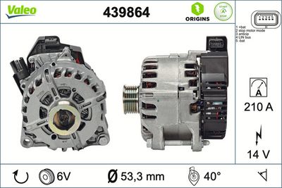 ALTERNATÖR 210A PEUGEOT PARTNER DS2 DS3 DS5 16.HDI CITROEN C4 – VL439864