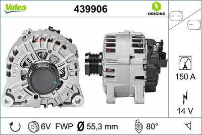 ALTERNATÖR FORD C-MAX VOLVO V70 III MONDEO IV S40 II FOCUS III  FIESTA VI V60 TOURNEO CONNECT B-MAX – VL439906