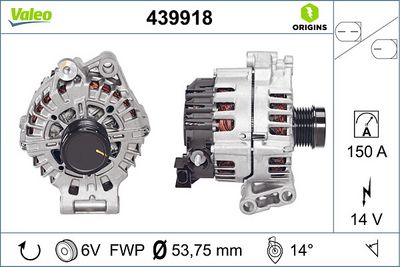 ALTERNATÖR VOLVO V60 (155, 157)VOLVO V70 III (135)VOLVO S80 II (124)VOLVO S60 II (134) – VL439918