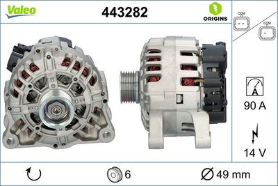 ALTERNATÖR PEUGEOT 207, CITROEN C3 I II – VL443282