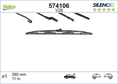 ARKA SİLECEK SÜPÜRGESİ FOCUS II 03>11 FOCUS II C MAX 04>11 POLO II-LADA NIVA OLCU:280MM – VL574106