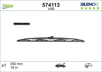 SİLECEK SÜPÜRGESİ 450MM VOLVO-PRELUDE-MAZDA 626 (ST+YT) – VL574113