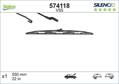 SİLECEK SÜPÜRGESİ 550MM XM/ZX/MEGANE-P306 – VL574118