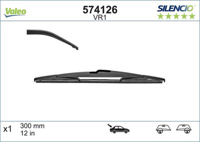 SİLECEK SÜPÜRGESİ 300MM ARKA TWINGO 03/93–> YARIS 02/01–> – VL574126