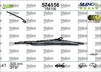 ÖN SİLECEK SÜPÜRGESİ (X1) SPOILERLI SOL MONDEO I/II SYMBOL 00-> AUDI A4 94>01 BMW 3 (E36) HONDA CR-V  II MAZDA 626 IV CARISMA 97>06 PRIMERA 97>01 525MM – VL574156