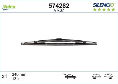 SİLECEK SÜPÜRGESİ ARKA (X1) 340MM AUDI A3-A4-ALTEA-IBIZA IV-V (03->) – VL574282
