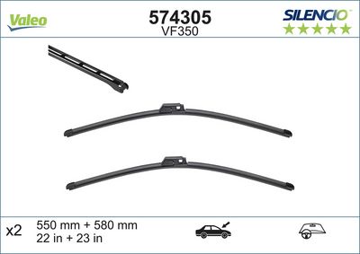 SİLECEK SÜPÜRGESİ 550/580MM AUDI A4 CABRIO 03/02–> – VL574305