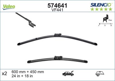 MUZ SİLECEK SÜPÜRGESİ 60-45 CM FIAT BRAVO 07-14 VW CADDY TOURAN 10-15 PASSAT COUPE 08-12 PEUGEOT 308 13› HYUNDAI İ30 07-12 ALFA REOME GUILETTA 10- – VL574641